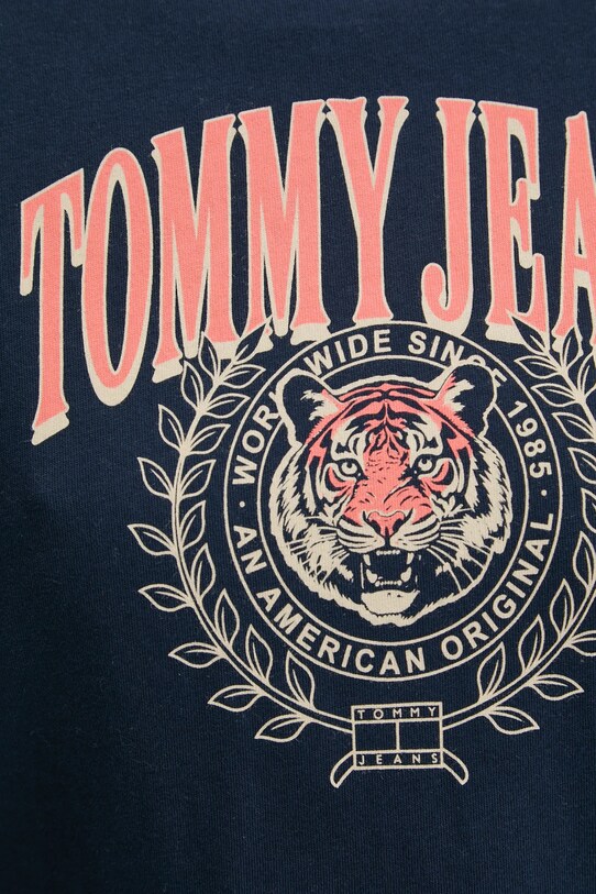 Бавовняна футболка Tommy Jeans DW0DW20212 темно-синій