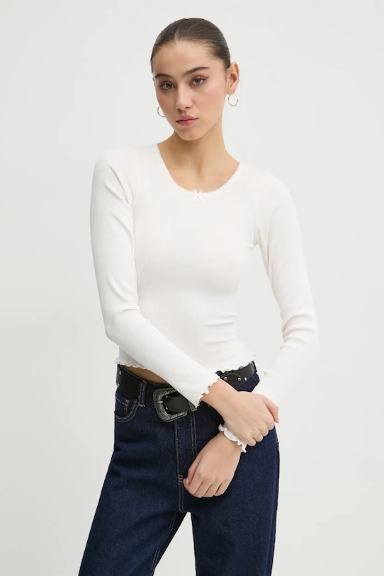 Tommy Jeans longsleeve uni bej DW0DW20277