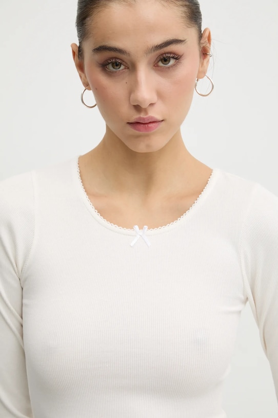 Tommy Jeans longsleeve bej DW0DW20277