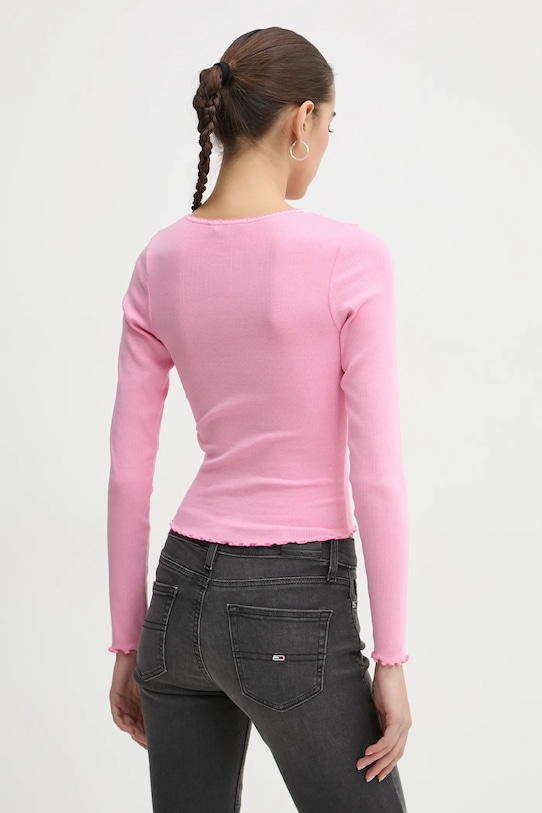 Oblečenie Tričko s dlhým rukávom Tommy Jeans DW0DW20277 ružová