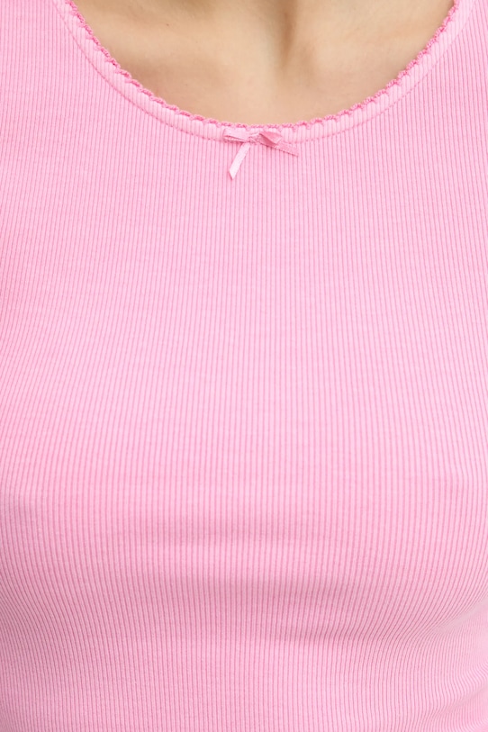 Tričko s dlhým rukávom Tommy Jeans DW0DW20277 ružová