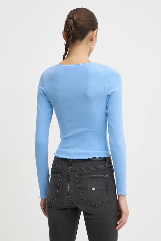 Îmbrăcăminte Tommy Jeans longsleeve DW0DW20277 albastru