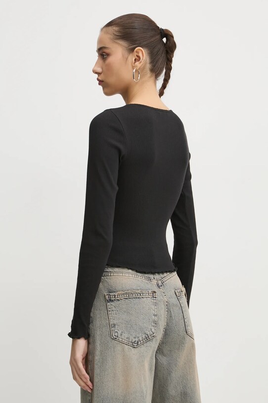 Îmbrăcăminte Tommy Jeans longsleeve DW0DW20277 negru