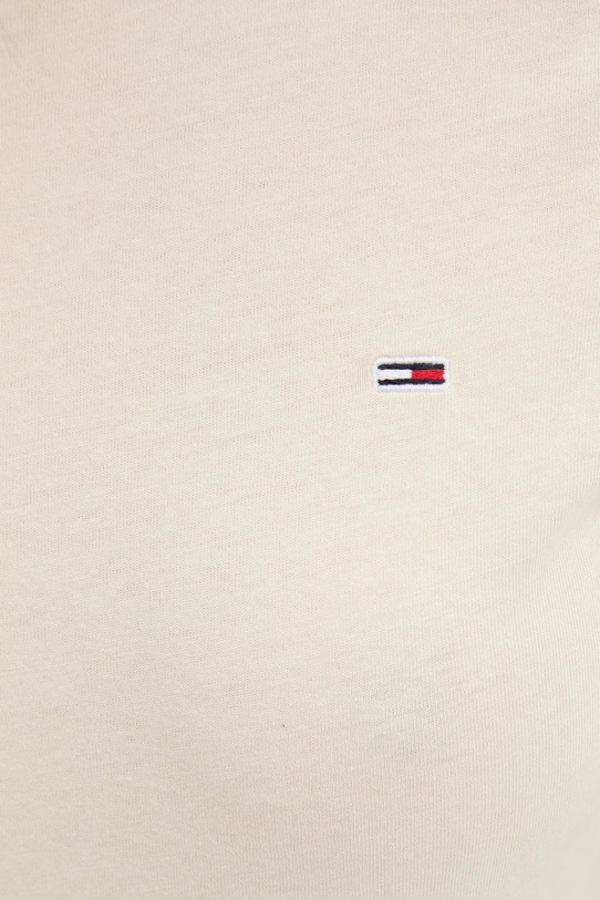 Бавовняна футболка Tommy Jeans DW0DW20459 бежевий