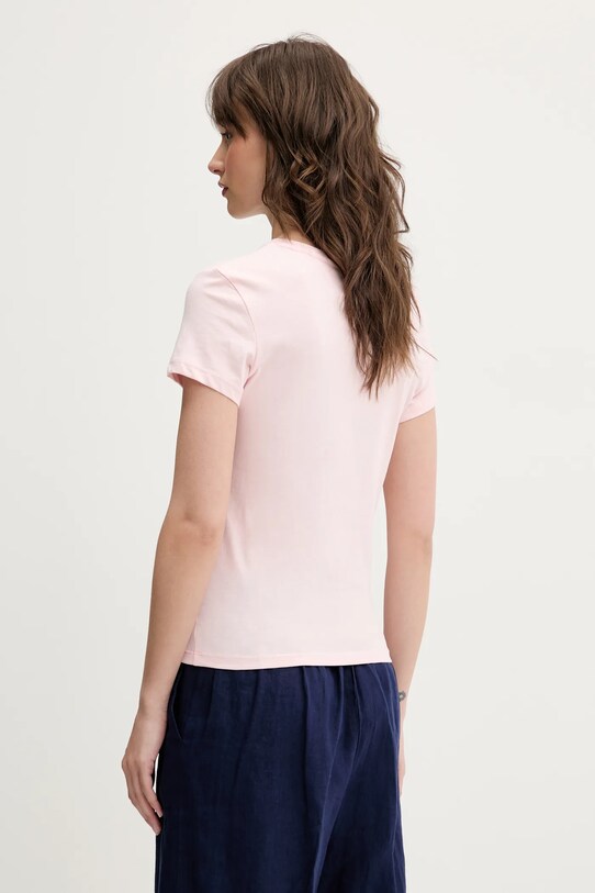 Бавовняна футболка Tommy Jeans DW0DW20459 рожевий SS25