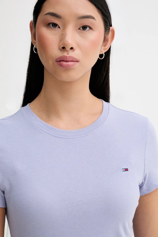 Tommy Jeans t-shirt bawełniany fioletowy DW0DW20459