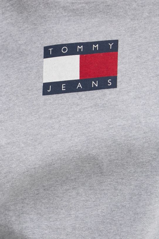 Хлопковая футболка Tommy Jeans DW0DW20461 серый