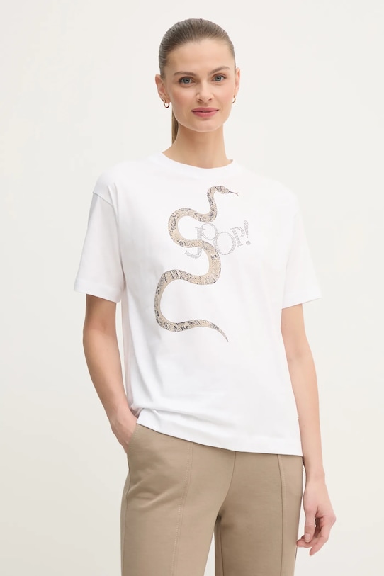 Pamučna majica Joop! pamuk bijela 30045271