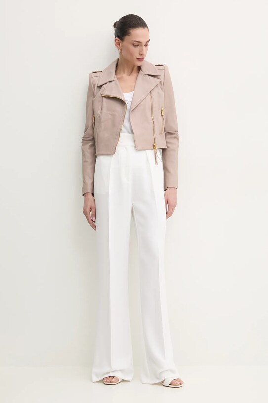 Elisabetta Franchi top din bumbac CN00251E2 alb SS25