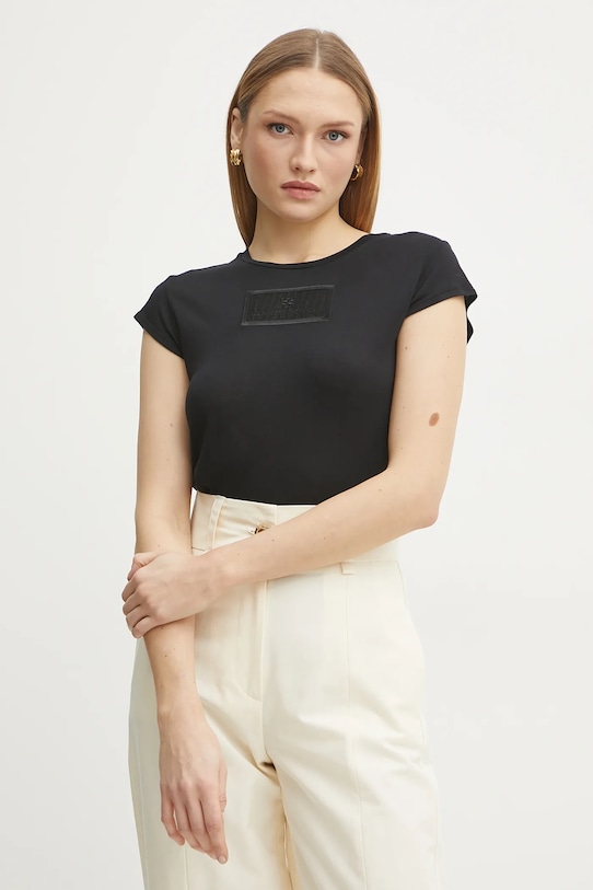 Elisabetta Franchi tricou negru MA00451E2