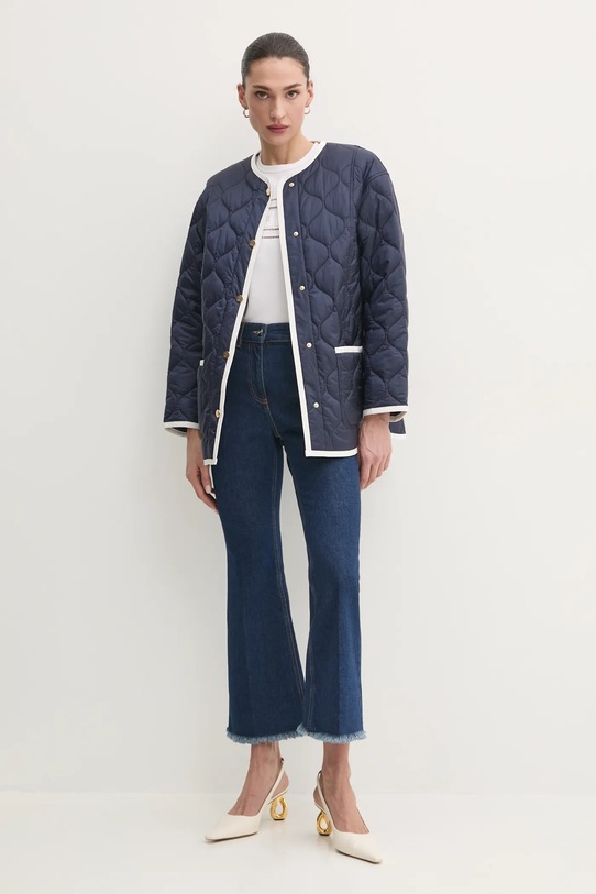 Памучна тениска Elisabetta Franchi MA01651E2 бял SS25