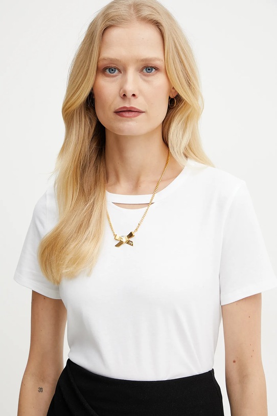 Bavlnené tričko Elisabetta Franchi biela MA02951E2