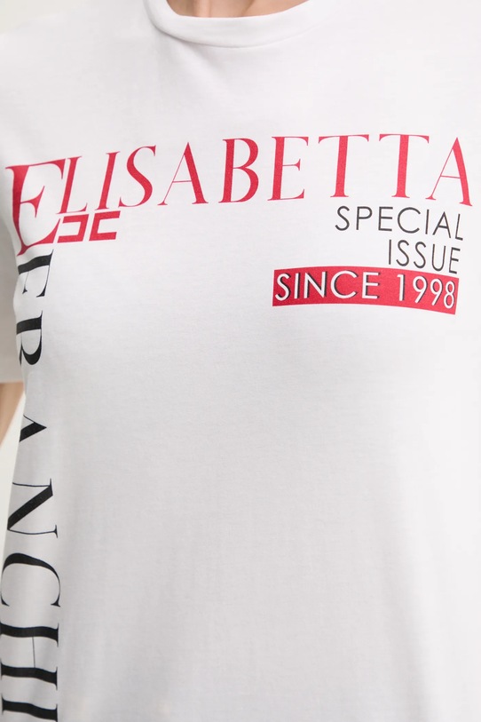 Elisabetta Franchi t-shirt bawełniany MA03651E2 biały