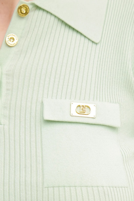 Sveter s prímesou hodvábu Elisabetta Franchi MK63B51E2 zelená