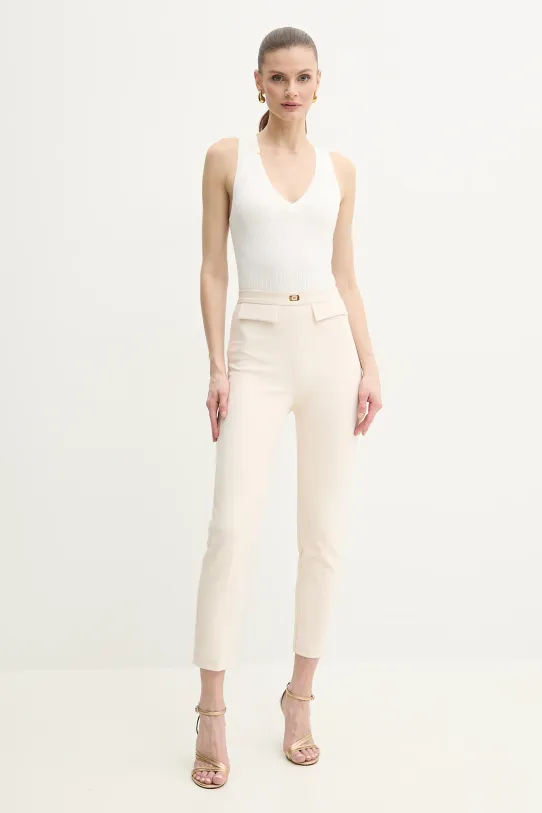 Top Elisabetta Franchi TK35T51E2 béžová SS25