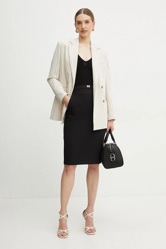 Elisabetta Franchi top TK35T51E2 negru SS25