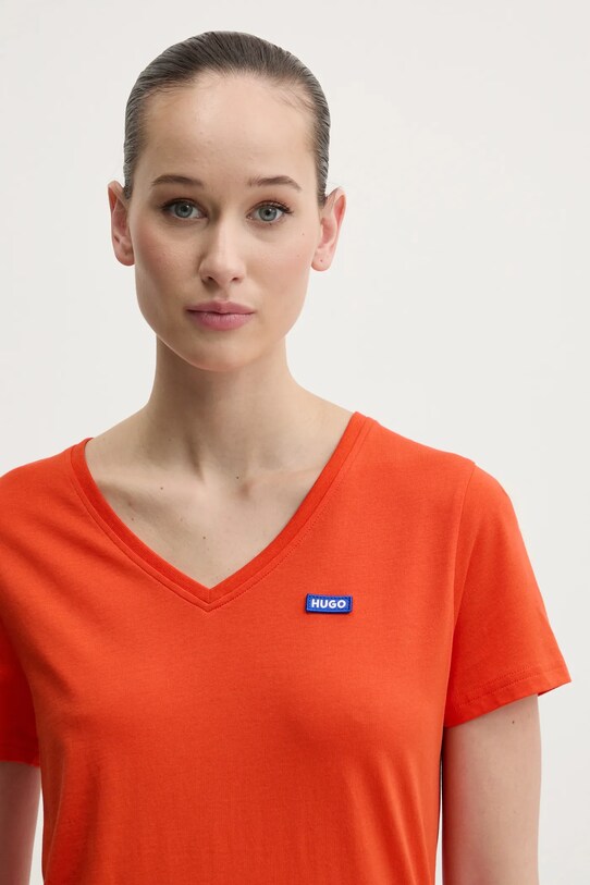 Bavlnené tričko Hugo Blue oranžová 50513667