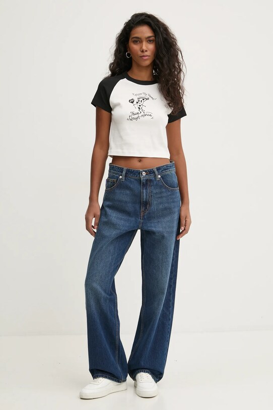 Хлопковая футболка Hugo Blue 50533973 бежевый SS25