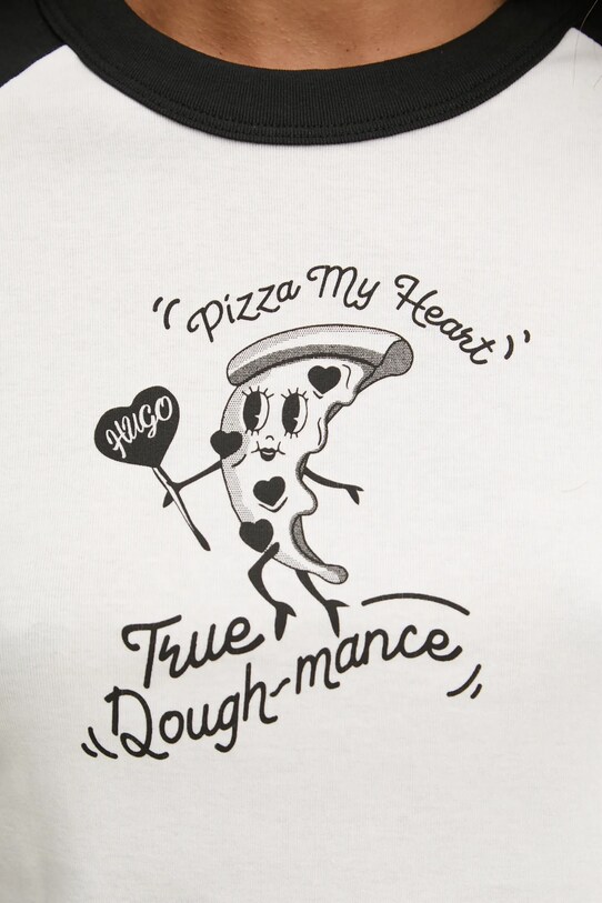 Хлопковая футболка Hugo Blue 50533973 бежевый