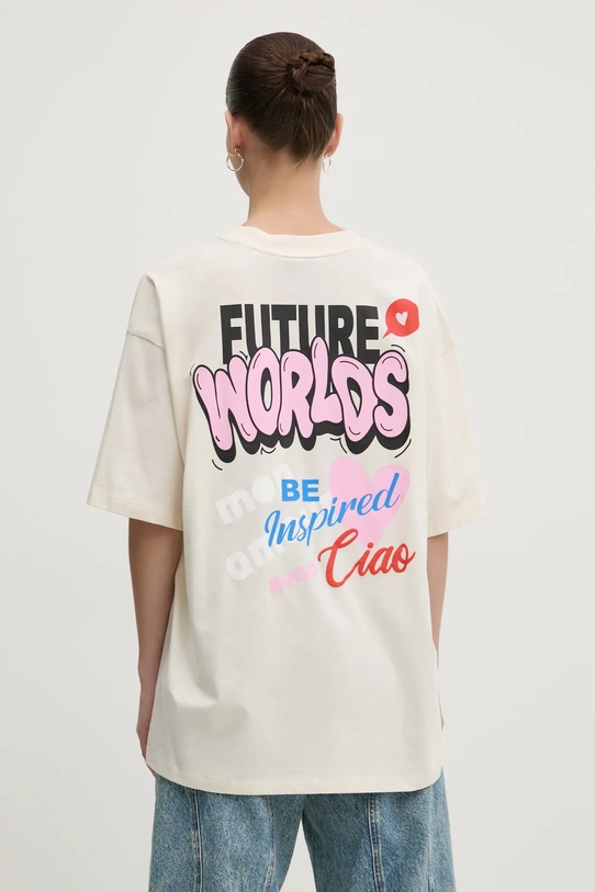 Bavlnené tričko Hugo Blue béžová 50533976