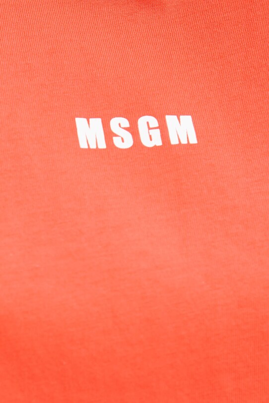 Bombažna kratka majica MSGM 3841MDM500.257002 oranžna