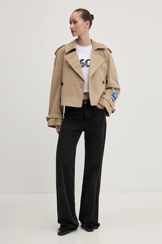 MSGM t-shirt bawełniany 3841MDM100.257002 biały SS25