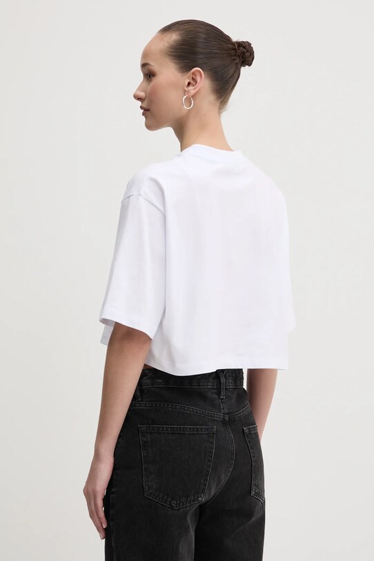 Odzież MSGM t-shirt bawełniany 3841MDM100.257002 biały