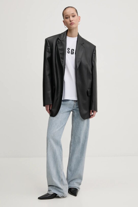 Bavlnené tričko MSGM 3841MDM92.257002 biela SS25