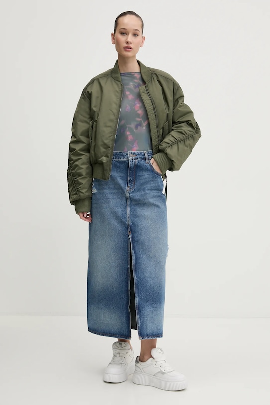 HUGO bluza 50530450 verde SS25