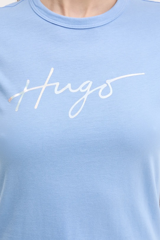 HUGO t-shirt bawełniany 50535491 niebieski