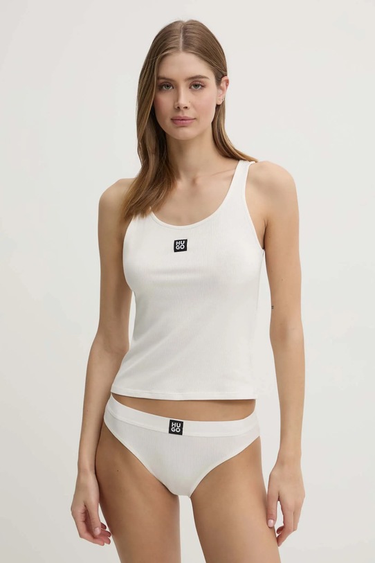 Top HUGO nášivka béžová 50534928