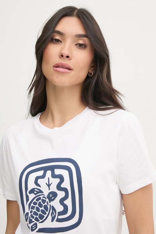 Vilebrequin tricou din bumbac LAORA alb AORAP9I3