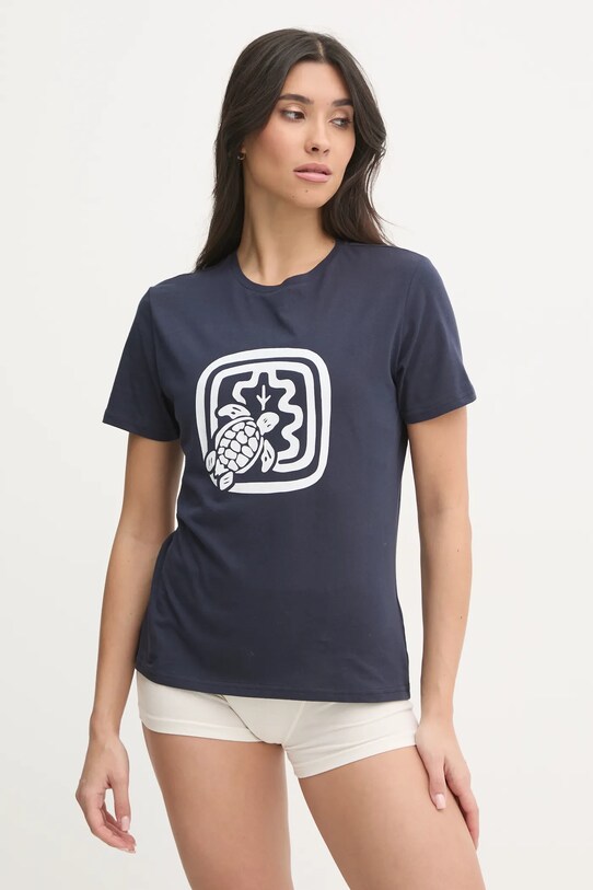 Vilebrequin tricou din bumbac LAORA AORAP9I3 bleumarin SS25
