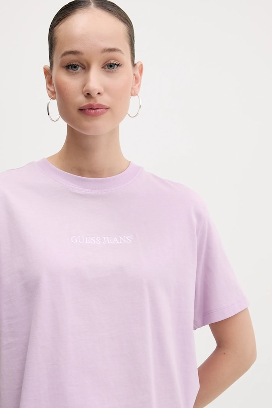 Îmbrăcăminte Guess Jeans tricou din bumbac W5RI42.K8HM0 violet
