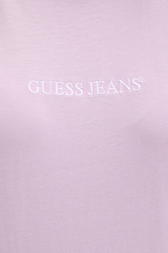 Бавовняна футболка Guess Jeans фіолетовий W5RI42.K8HM0