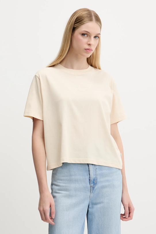 Guess Jeans tricou din bumbac bej W5RI42.K8HM0