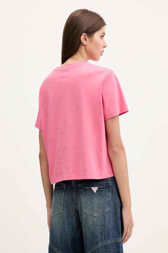 Одяг Бавовняна футболка Guess Jeans W5RI42.K8HM0 рожевий