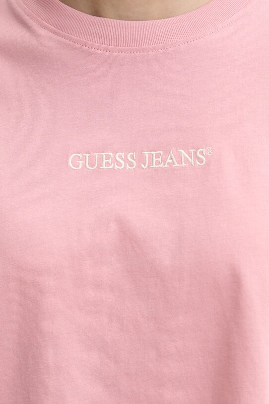 Guess Jeans t-shirt bawełniany W5RI42.K8HM0 różowy