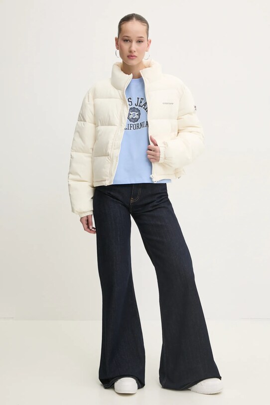 Хлопковая футболка Guess Jeans W5RI43.K8HM0 голубой SS25