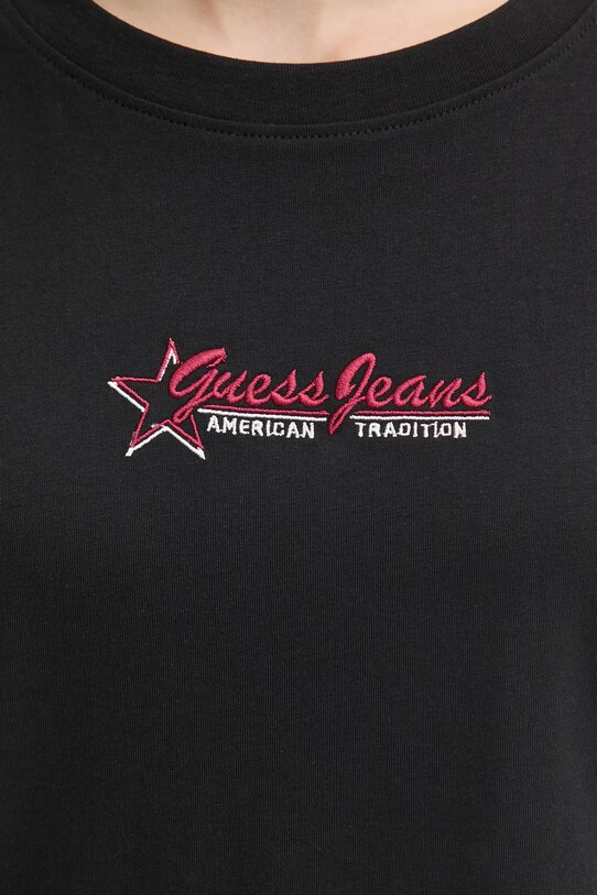 Хлопковая футболка Guess Jeans W5RI48.K8HM0 чёрный