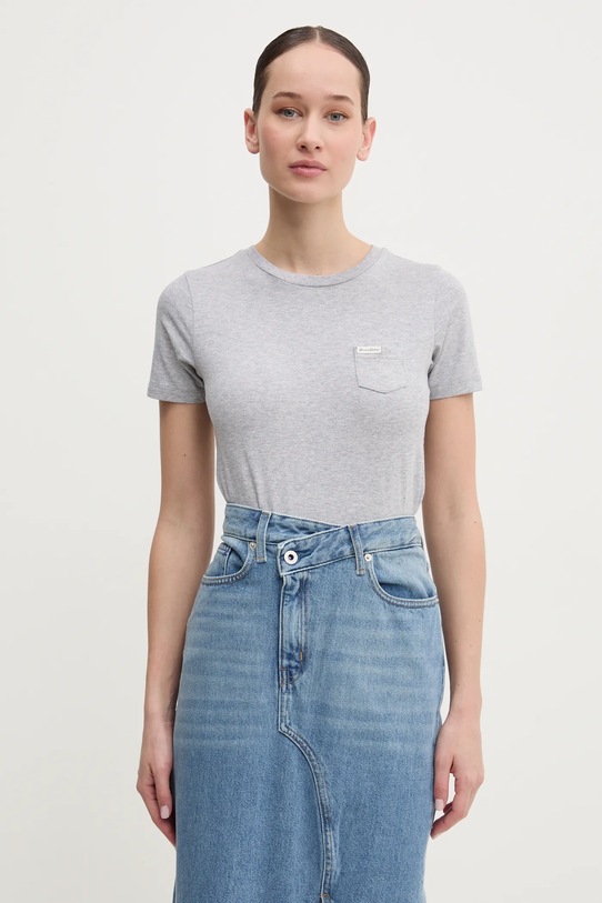 Kratka majica Guess Jeans Brez vzorca siva W5RI52.J1314