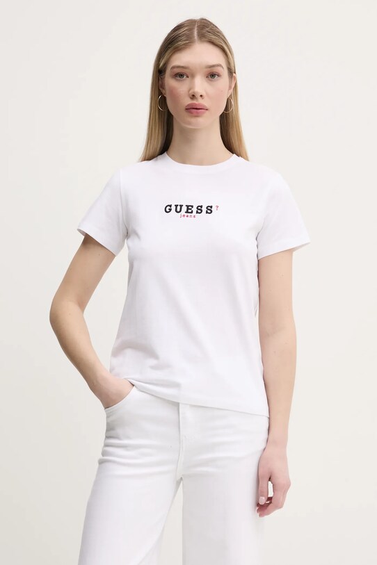 Футболка Guess Jeans з еластаном білий W5RI54.J1314
