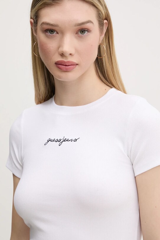 Majica kratkih rukava Guess Jeans bijela W5RI57.KA0H1
