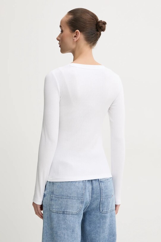 Oblečení Tričko s dlouhým rukávem Guess Jeans W5RI58.KA0H1 bílá