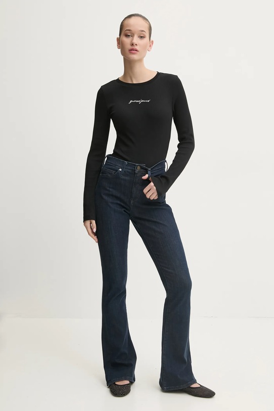 Guess Jeans longsleeve W5RI58.KA0H1 czarny SS25
