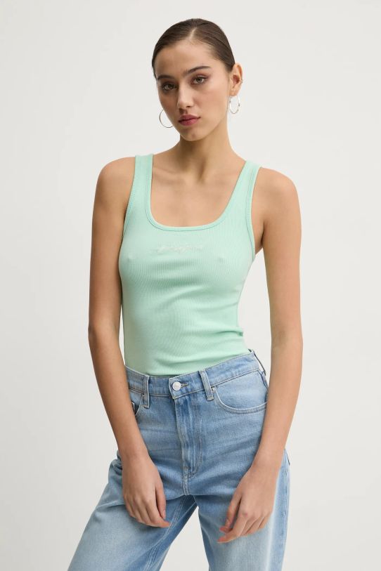 Guess Jeans top applique verde W5RP48.KA0H1