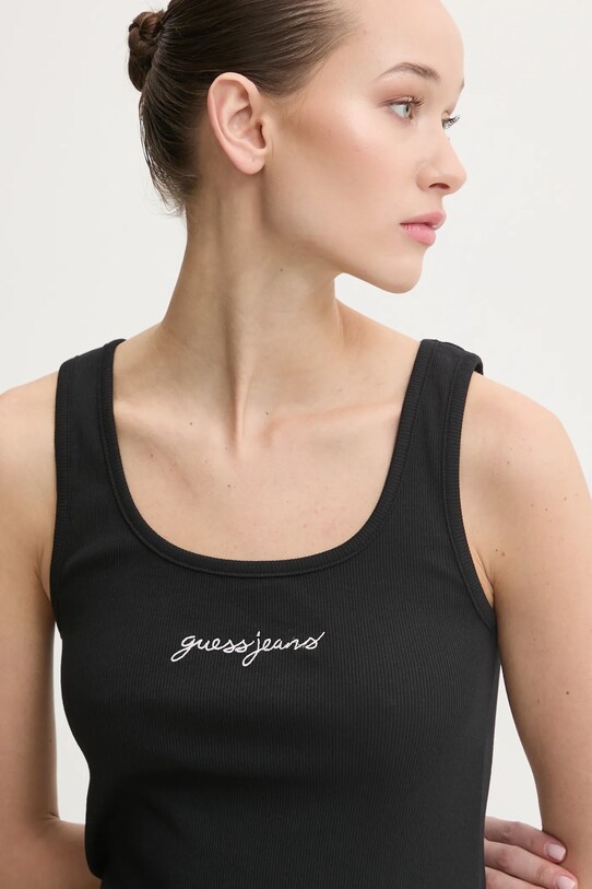 Топ Guess Jeans чорний W5RP48.KA0H1