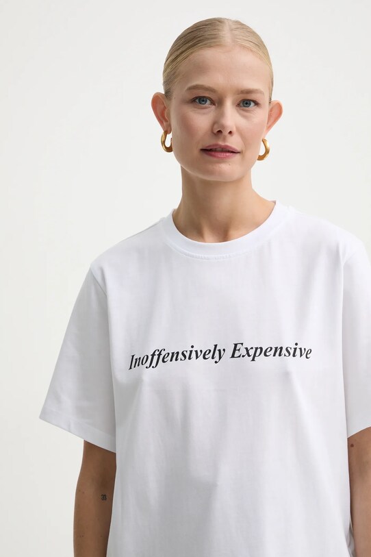 Victoria Beckham tricou din bumbac alb 1125JTS006356A