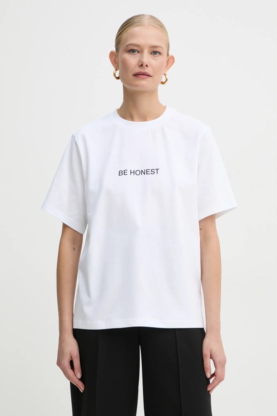 Victoria Beckham t-shirt bawełniany biały 1125JTS006137A
