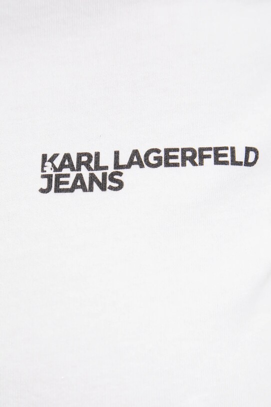 Хлопковая футболка Karl Lagerfeld Jeans A1W17004 белый